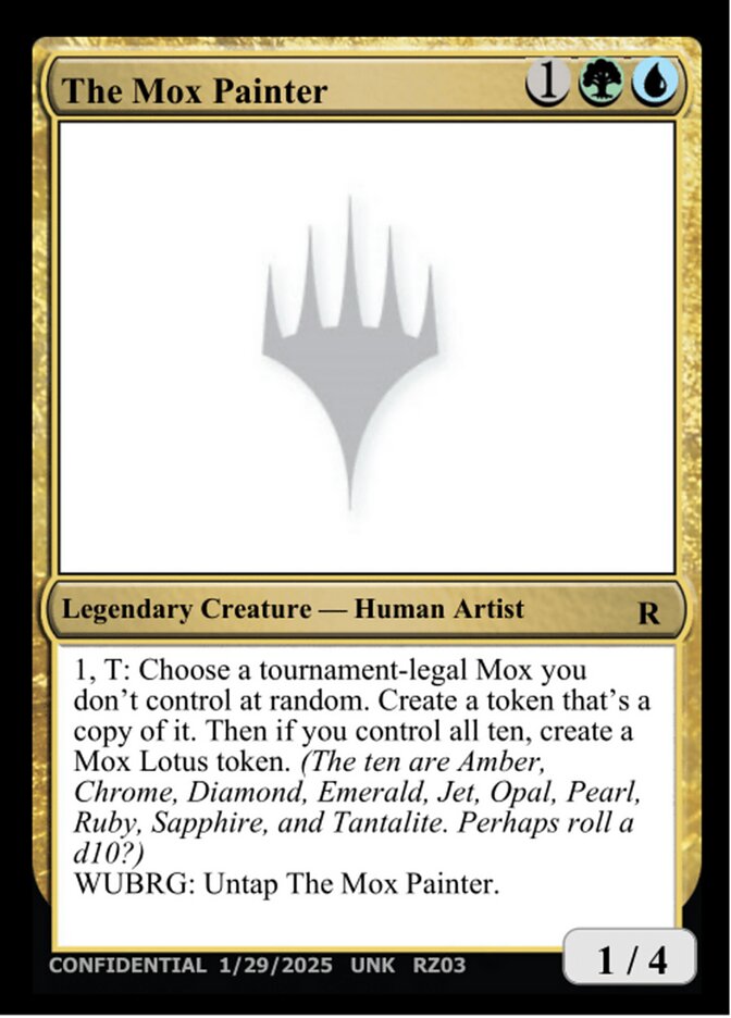The Mox Painter card front