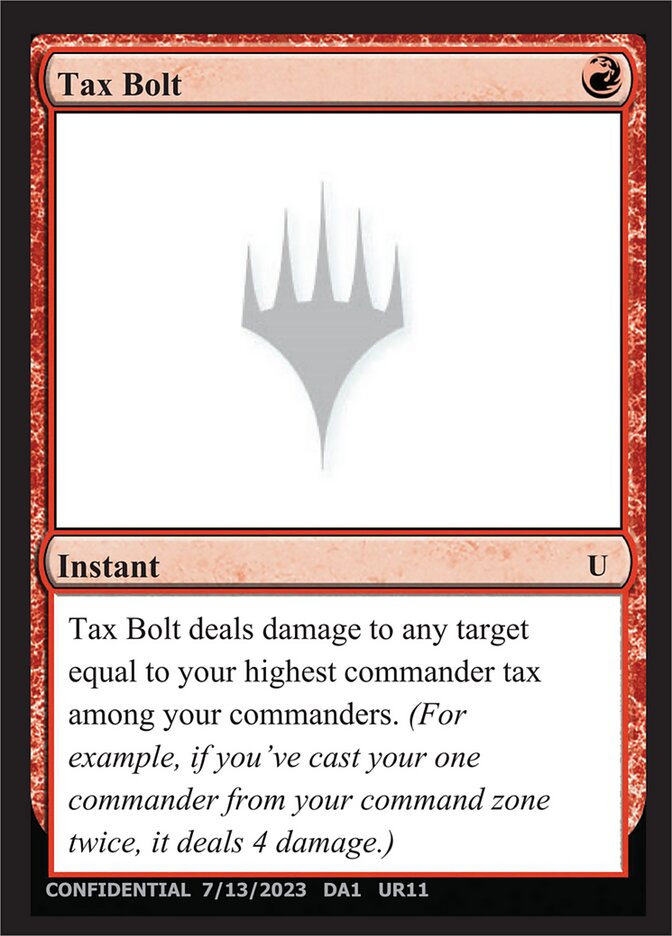 Tax Bolt card front
