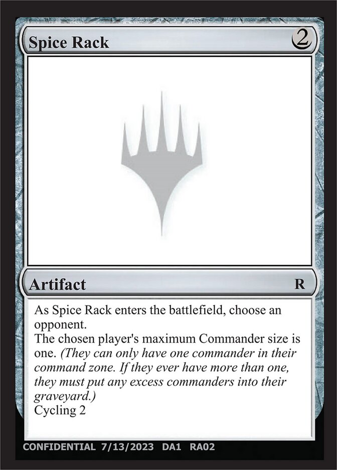 Spice Rack card front