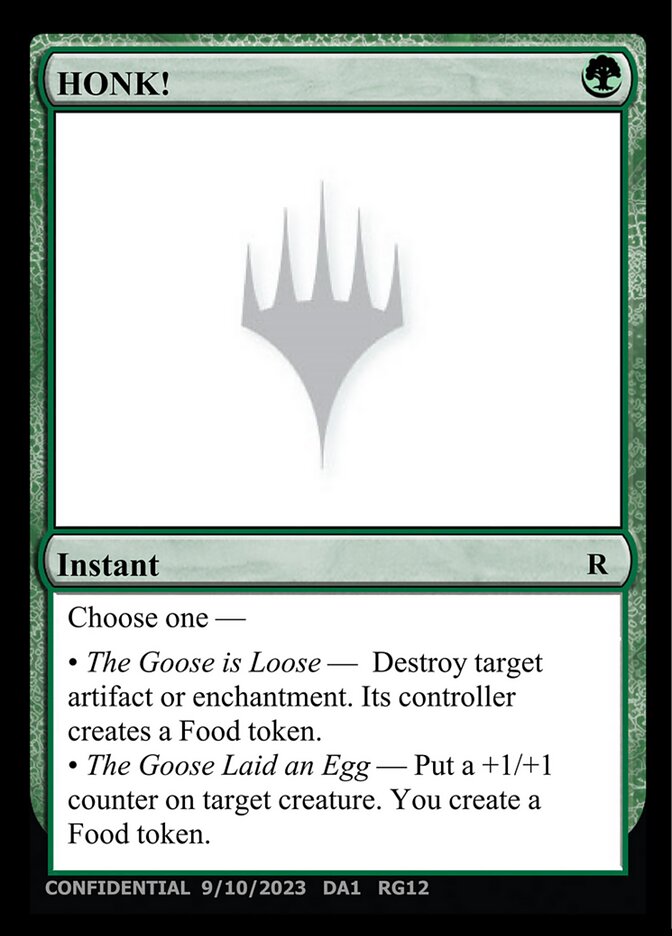 HONK! card front