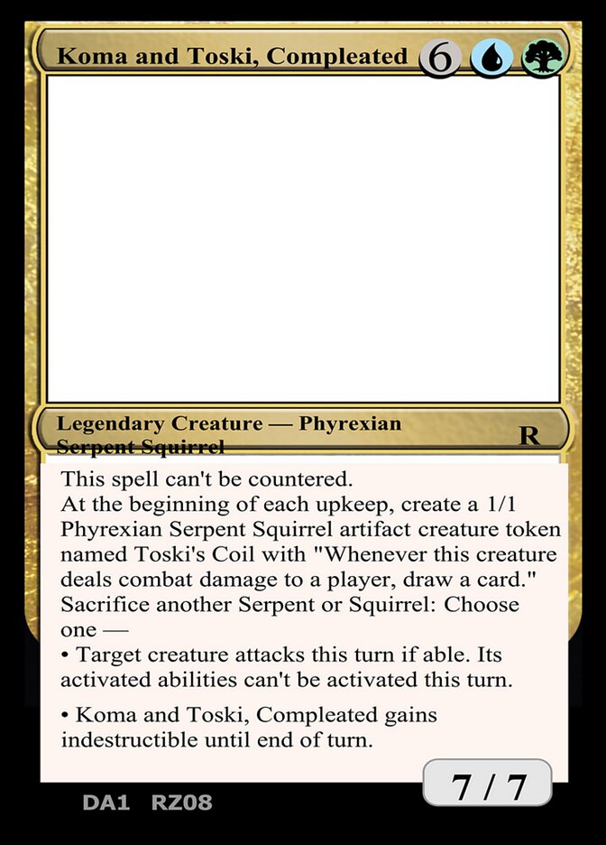 Koma and Toski, Compleated card front