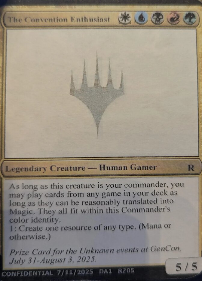 The Convention Enthusiast card front
