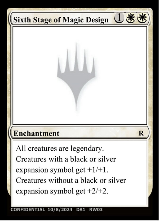 Sixth Stage of Magic Design card front