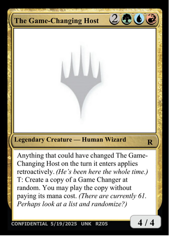 The Game-Changing Host card front