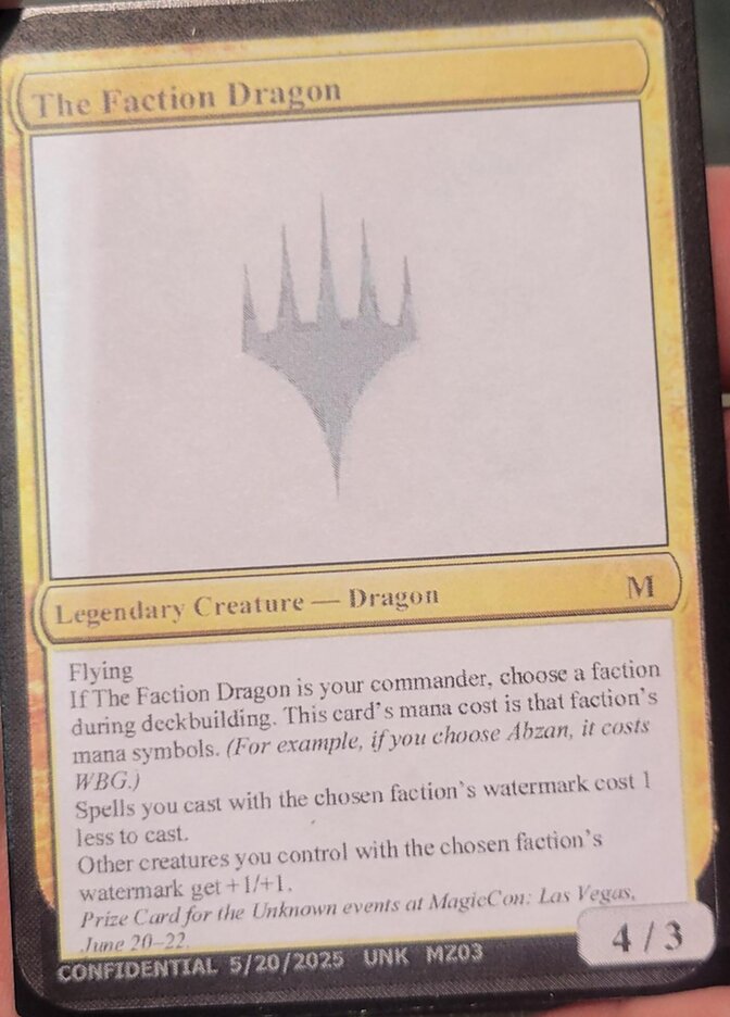 The Faction Dragon card front