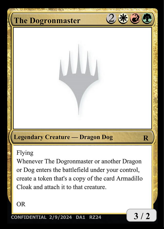 The Dogronmaster card front
