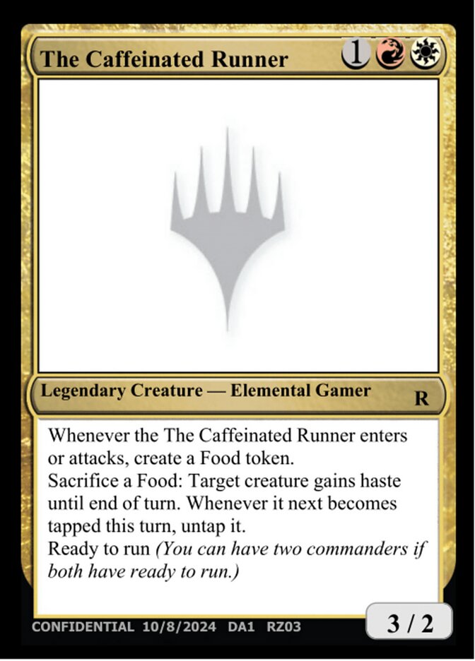 The Caffeinated Runner card front