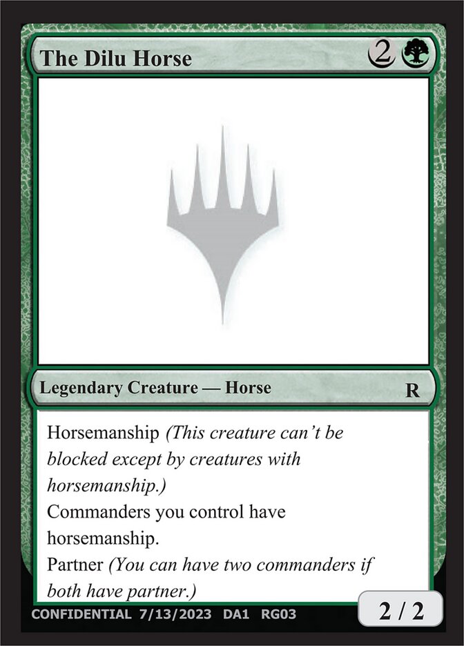 The Dilu Horse card front