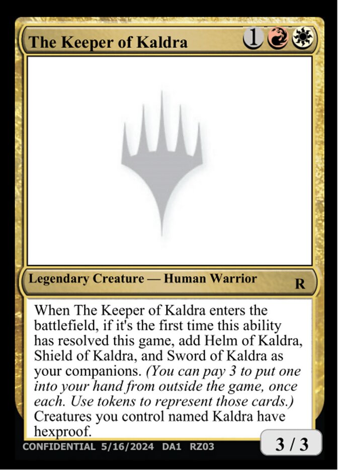 The Keeper of Kaldra card front