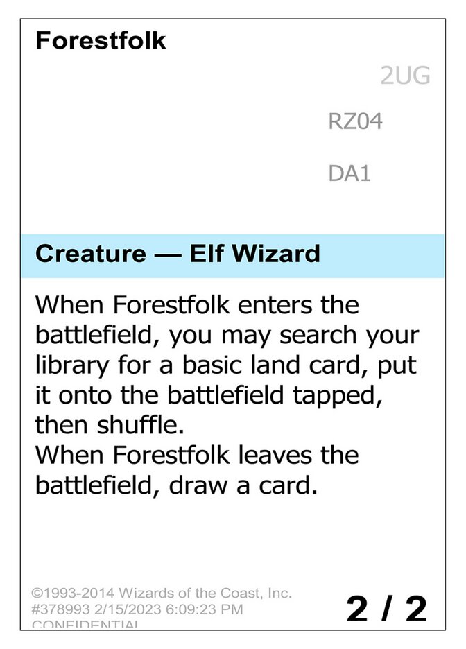 Forestfolk card front