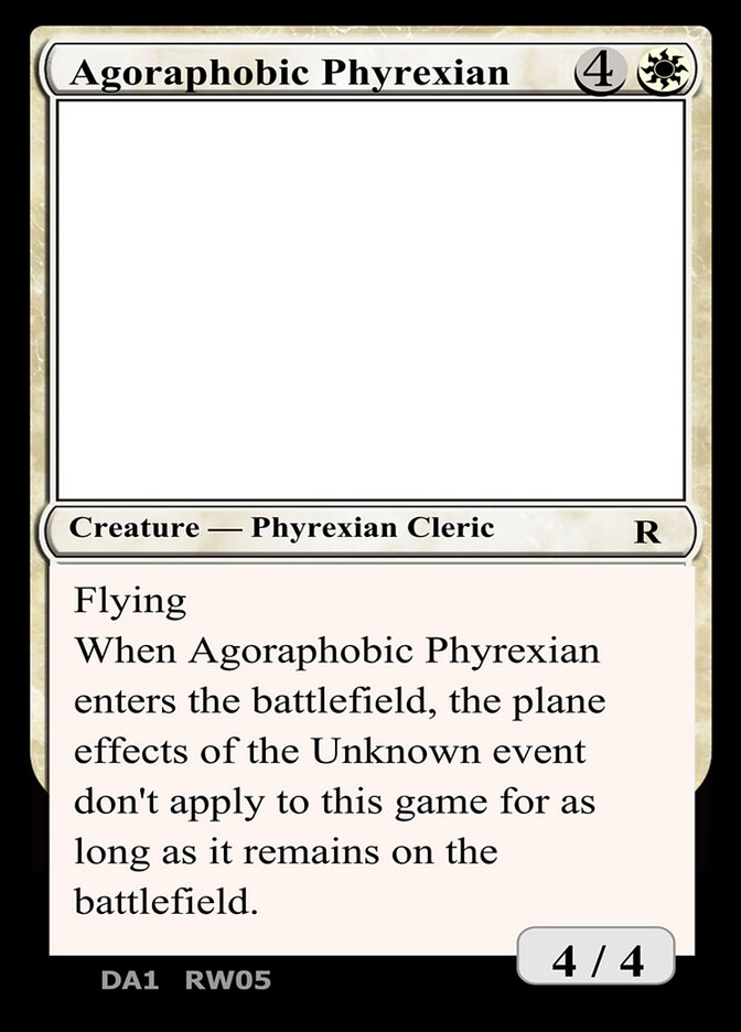 Agoraphobic Phyrexian card front