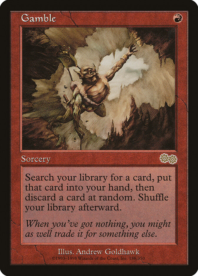 Gamble card front