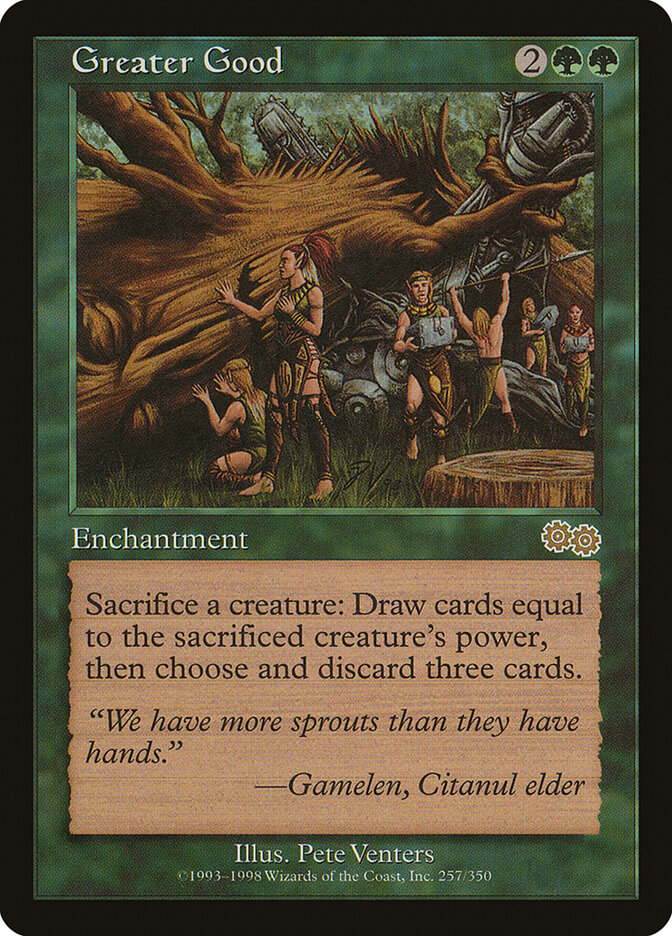 Greater Good card front