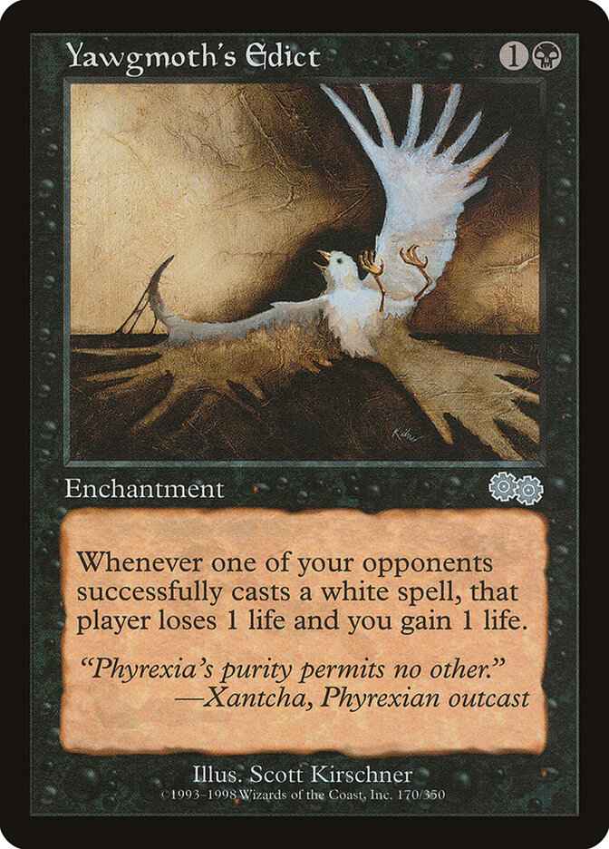 Yawgmoth's Edict card front