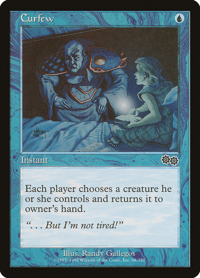 Curfew card front