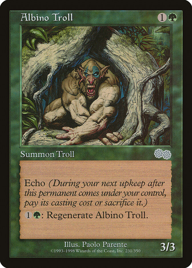 Albino Troll card front