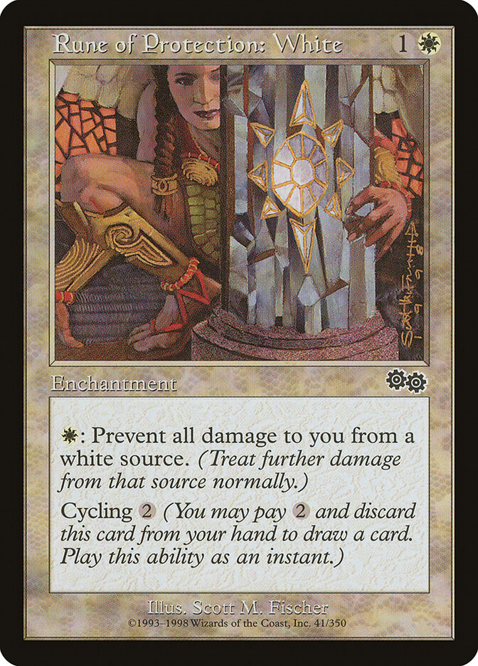 Rune of Protection: White card front