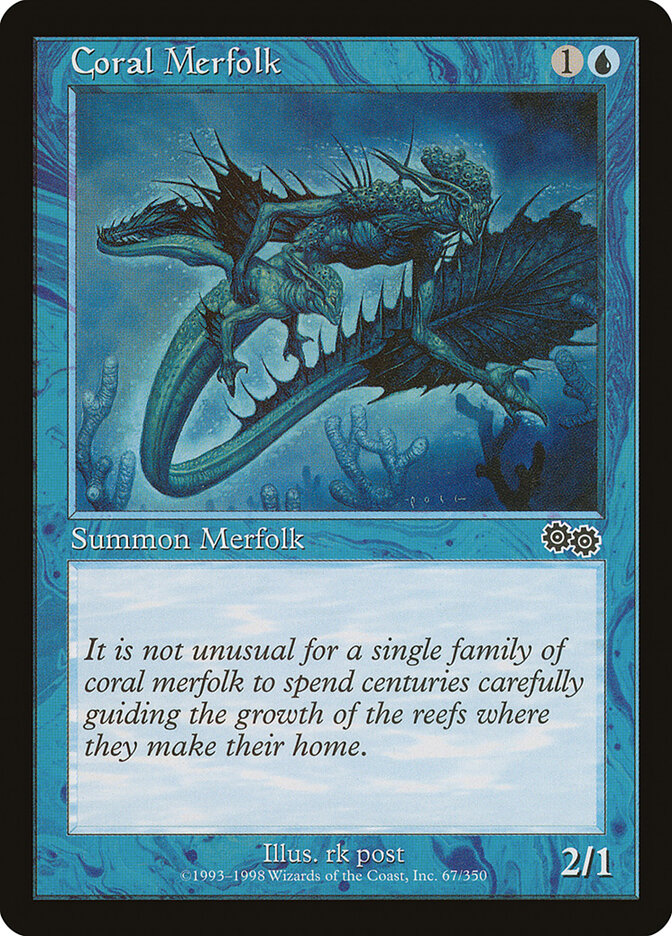 Coral Merfolk card front