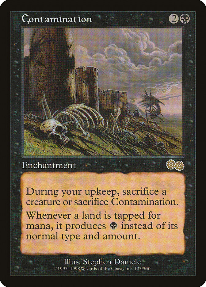Contamination card front