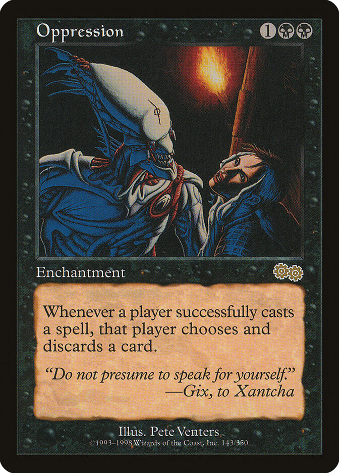 Oppression card front
