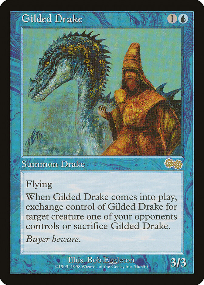 Gilded Drake card front