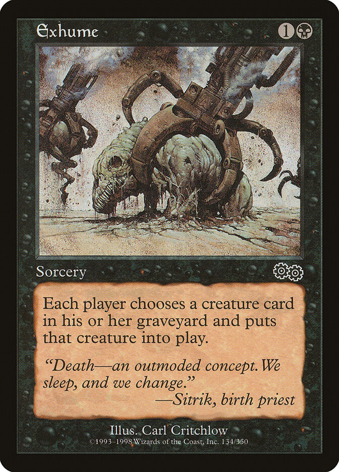 Exhume card front