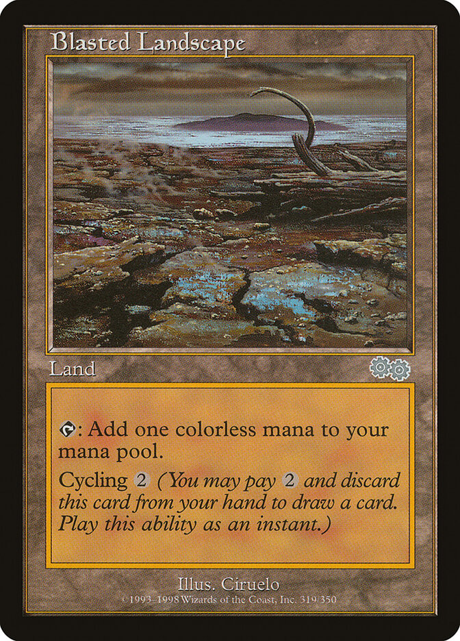 Blasted Landscape card front
