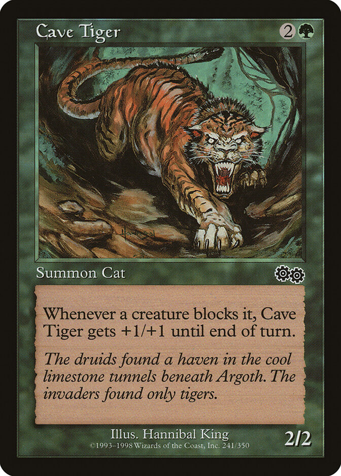 Cave Tiger card front