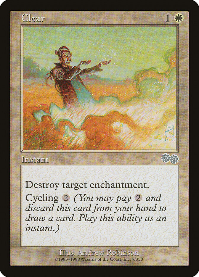 Clear card front