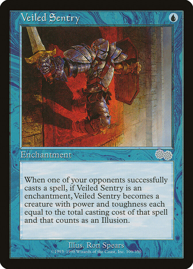 Veiled Sentry card front