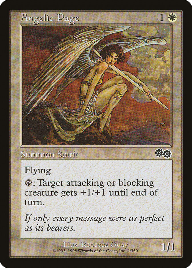 Angelic Page card front