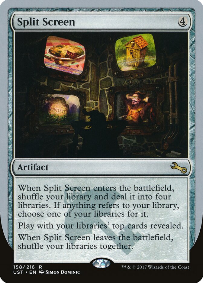 Split Screen card front