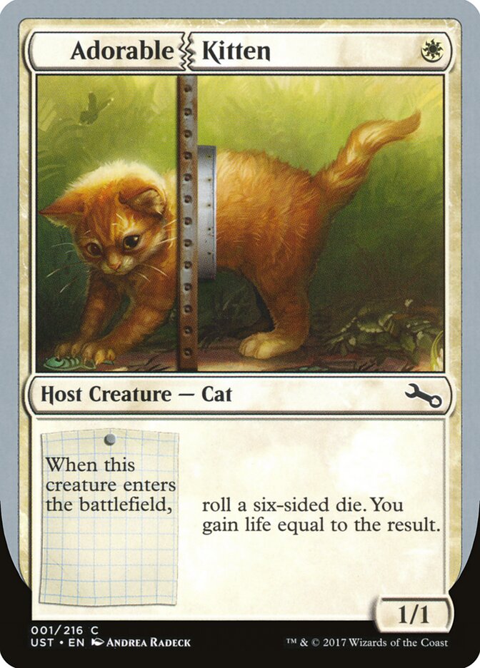 Adorable Kitten card front