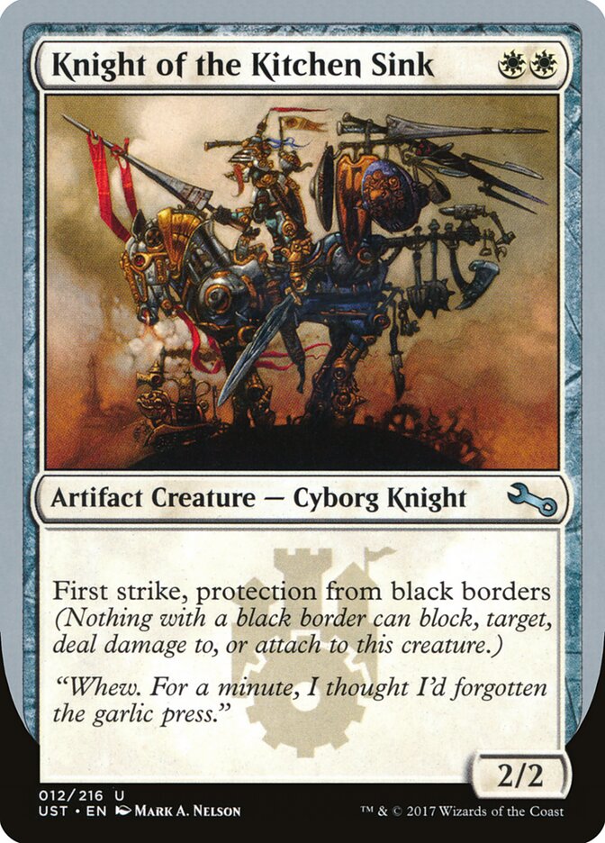 Knight of the Kitchen Sink card front