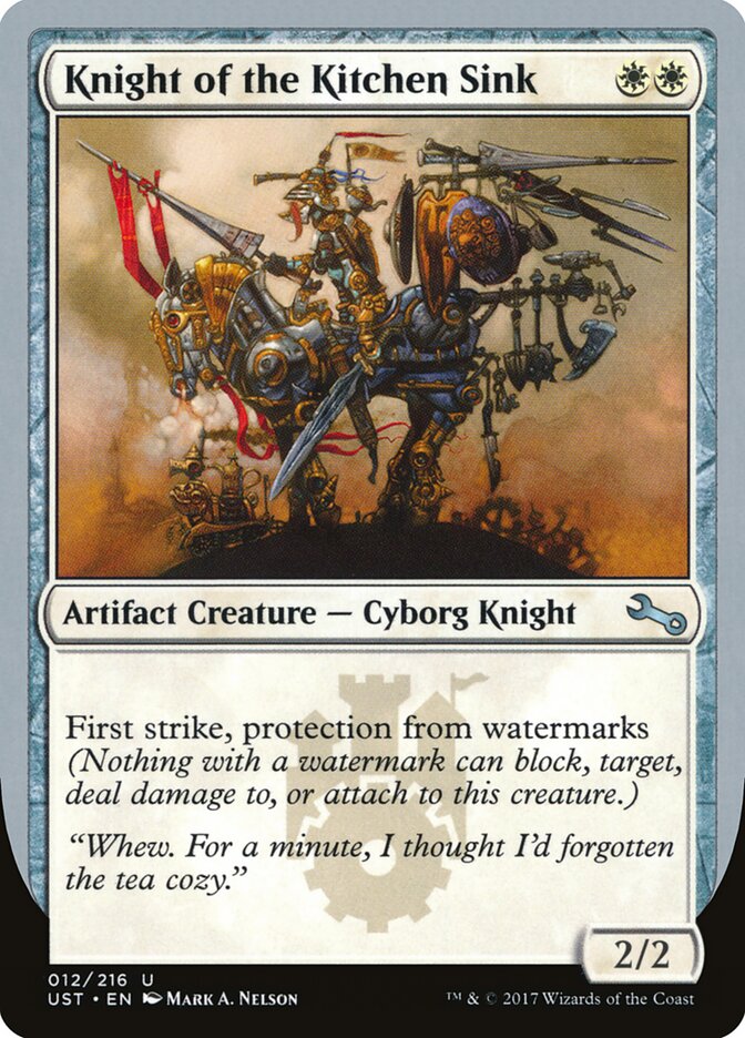 Knight of the Kitchen Sink card front
