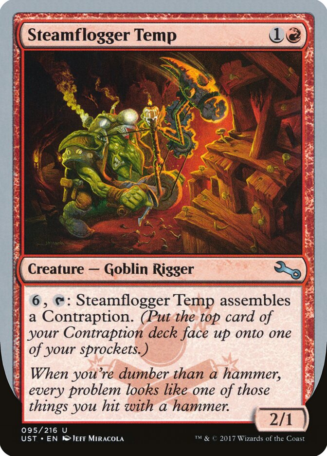 Steamflogger Temp card front
