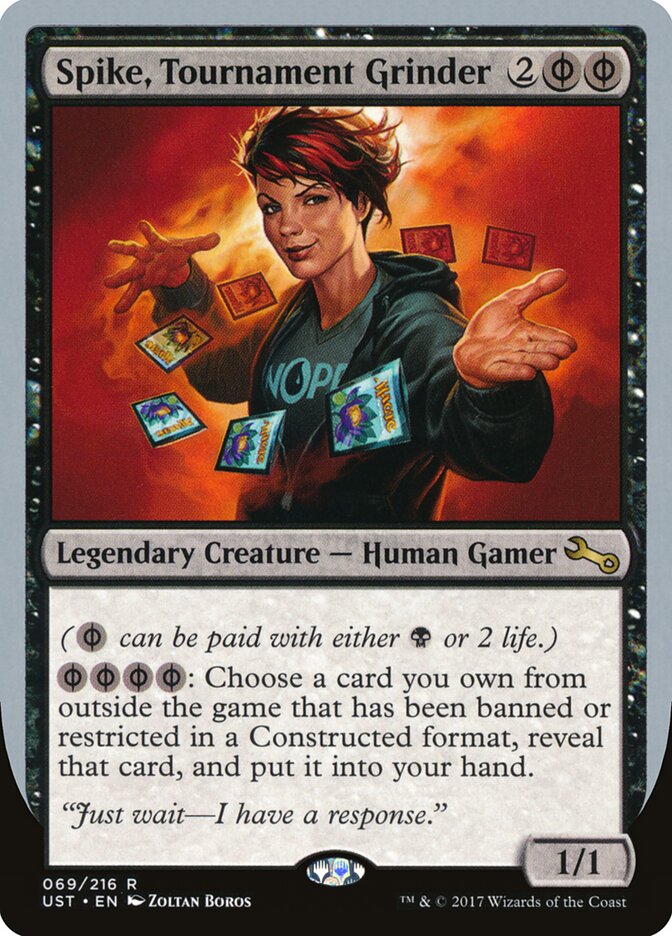 Spike, Tournament Grinder card front