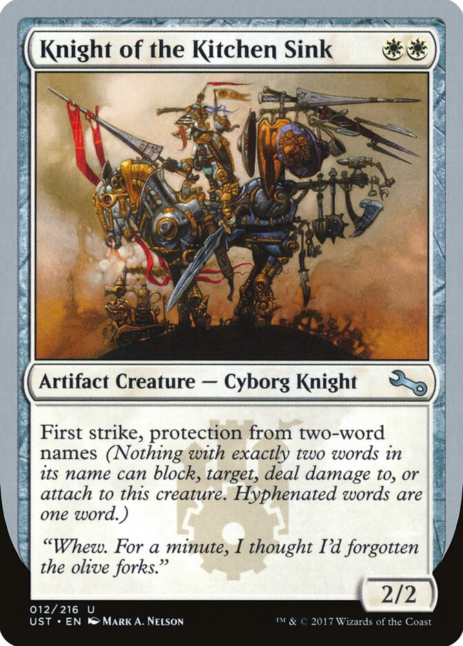 Knight of the Kitchen Sink card front