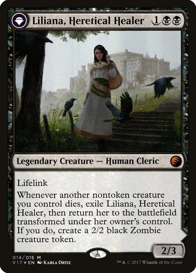Liliana, Heretical Healer card front