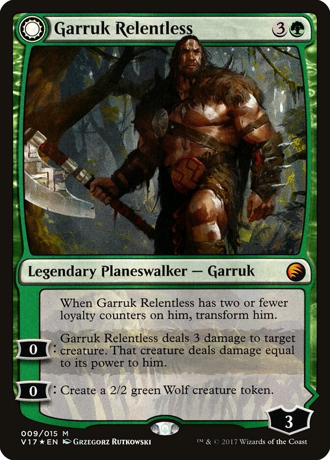 Garruk Relentless card front
