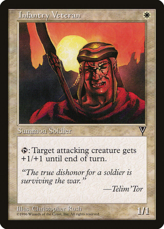 Infantry Veteran card front