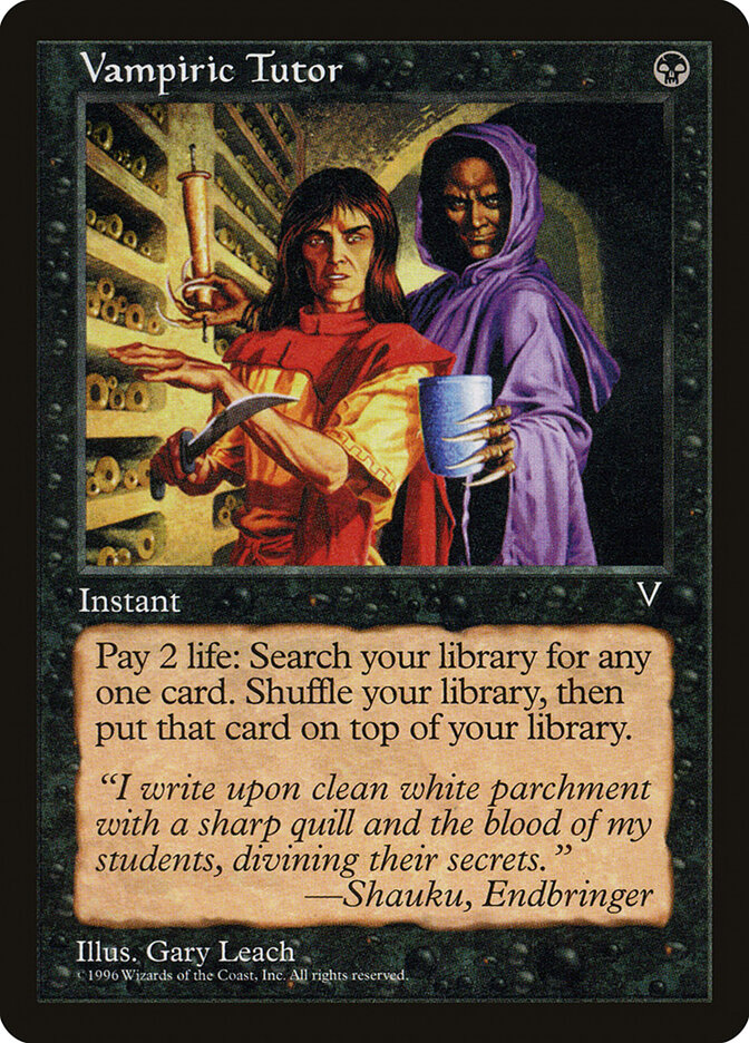 Vampiric Tutor card front