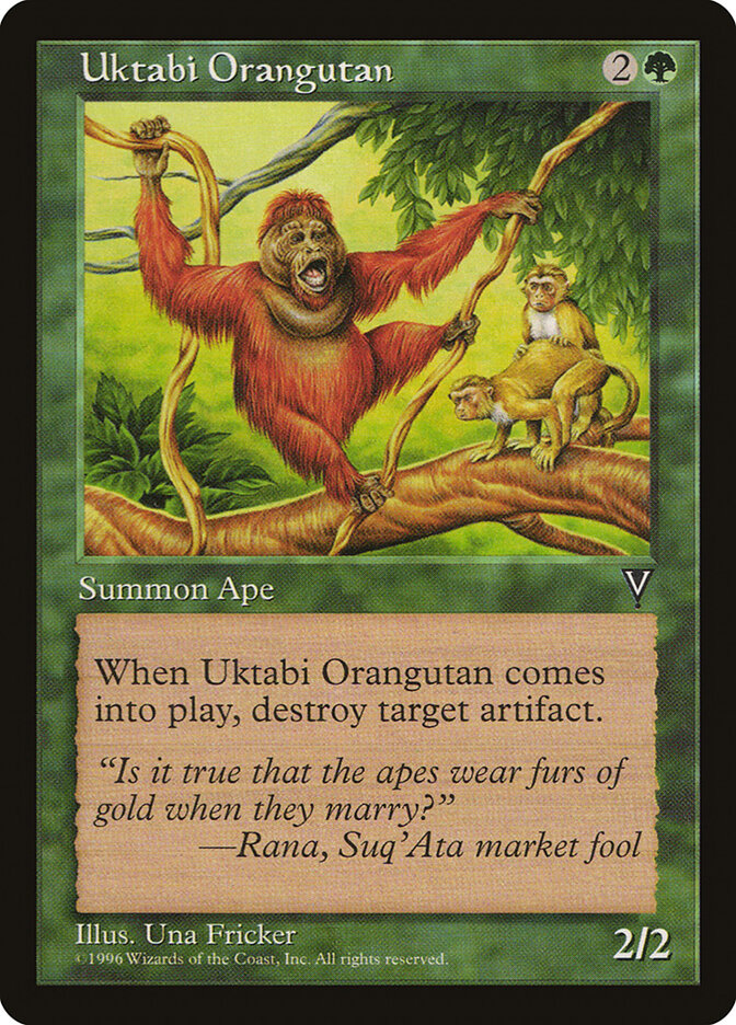 Uktabi Orangutan card front