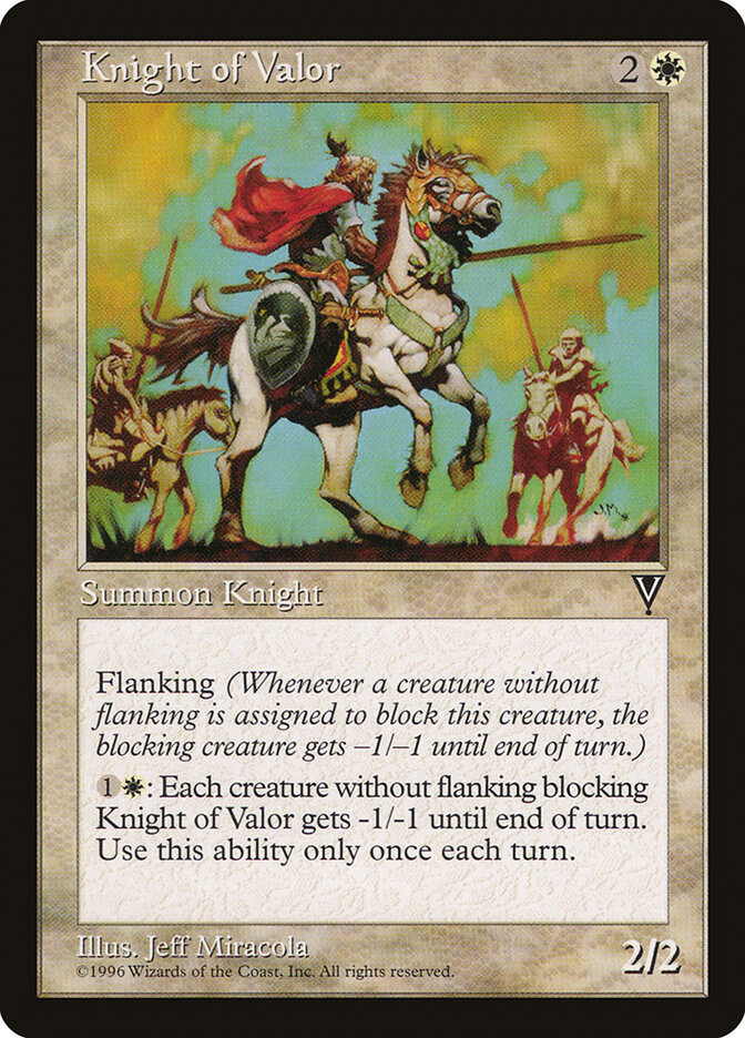 Knight of Valor card front