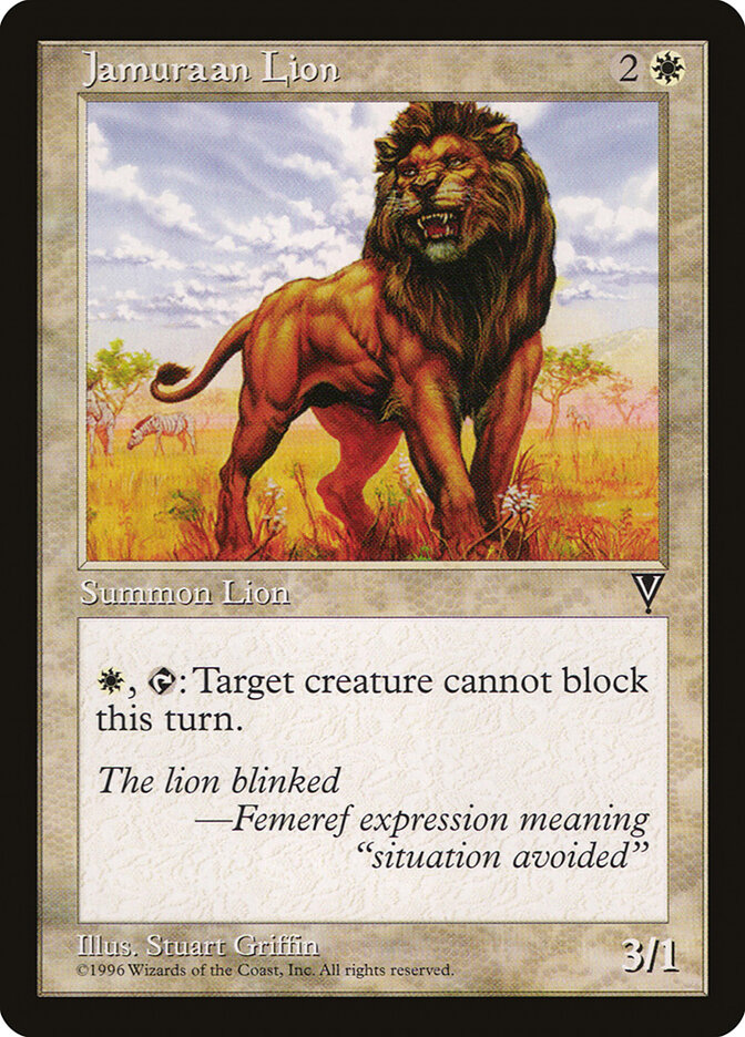 Jamuraan Lion card front