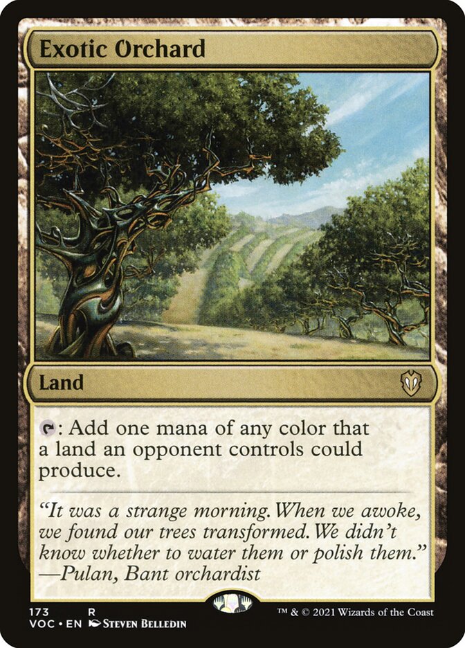 Exotic Orchard card front