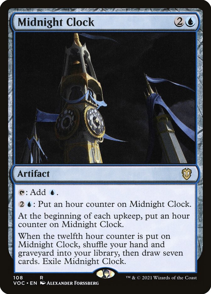 Midnight Clock card front