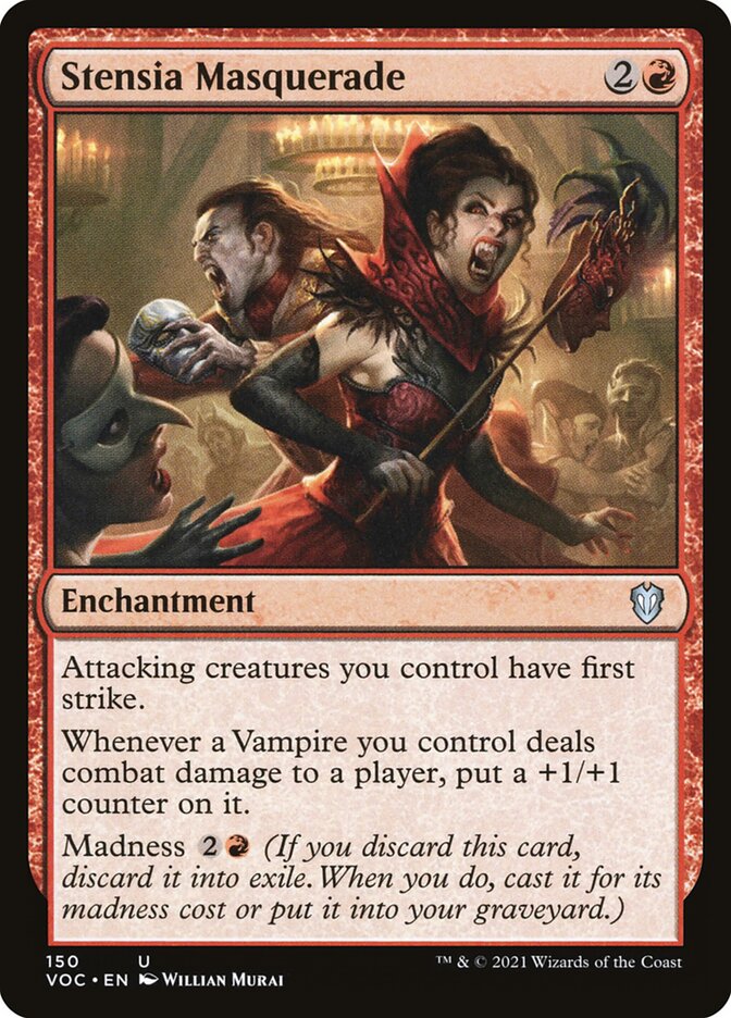 Stensia Masquerade card front
