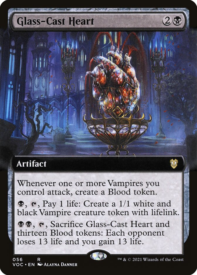 Glass-Cast Heart card front