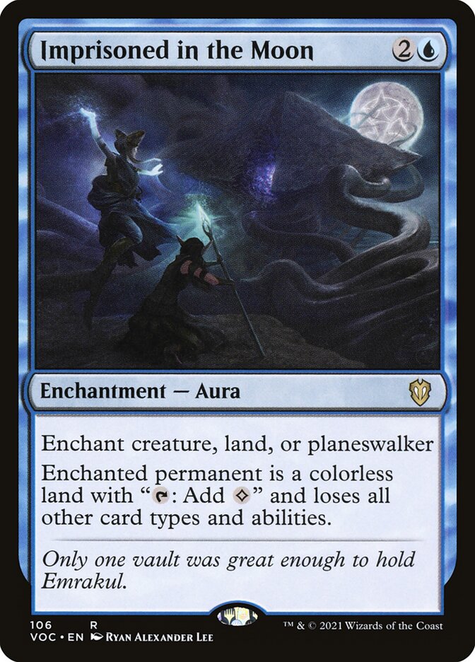 Imprisoned in the Moon card front